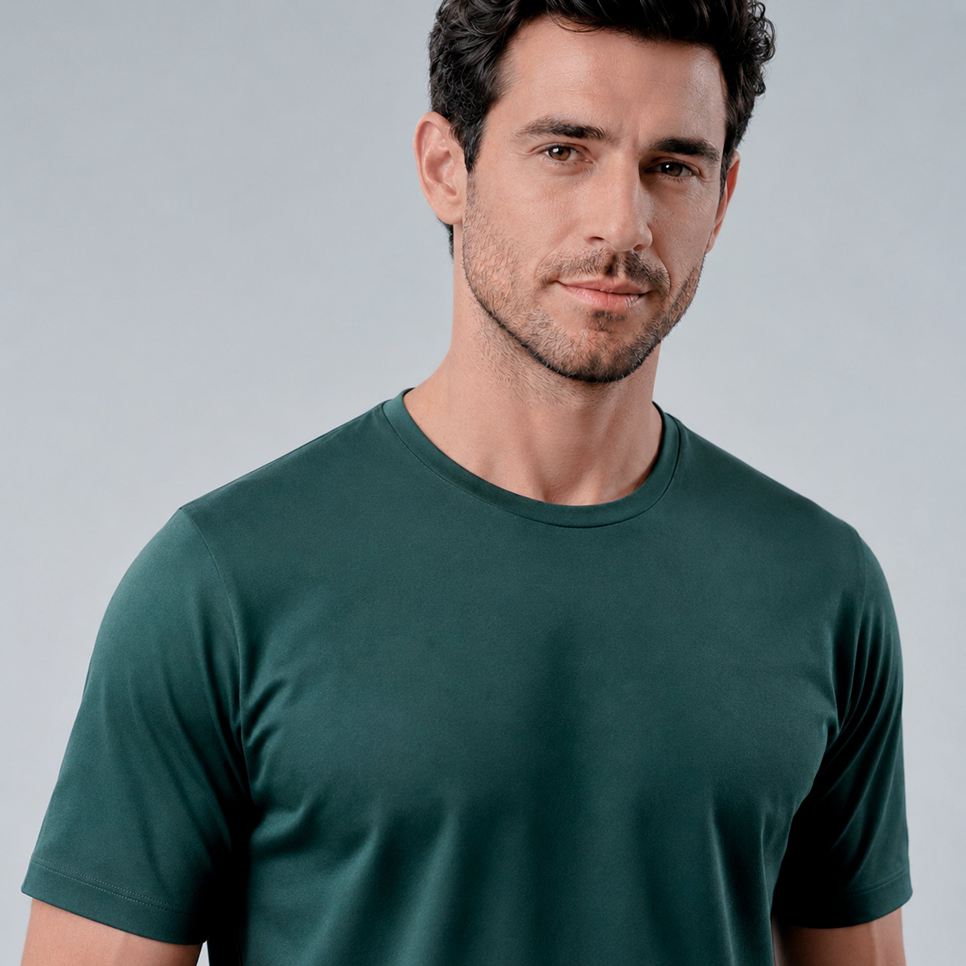 CAMISETA INTERLOQUE PIMA VERDE MUSGO