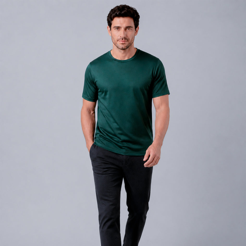 CAMISETA INTERLOQUE PIMA VERDE MUSGO