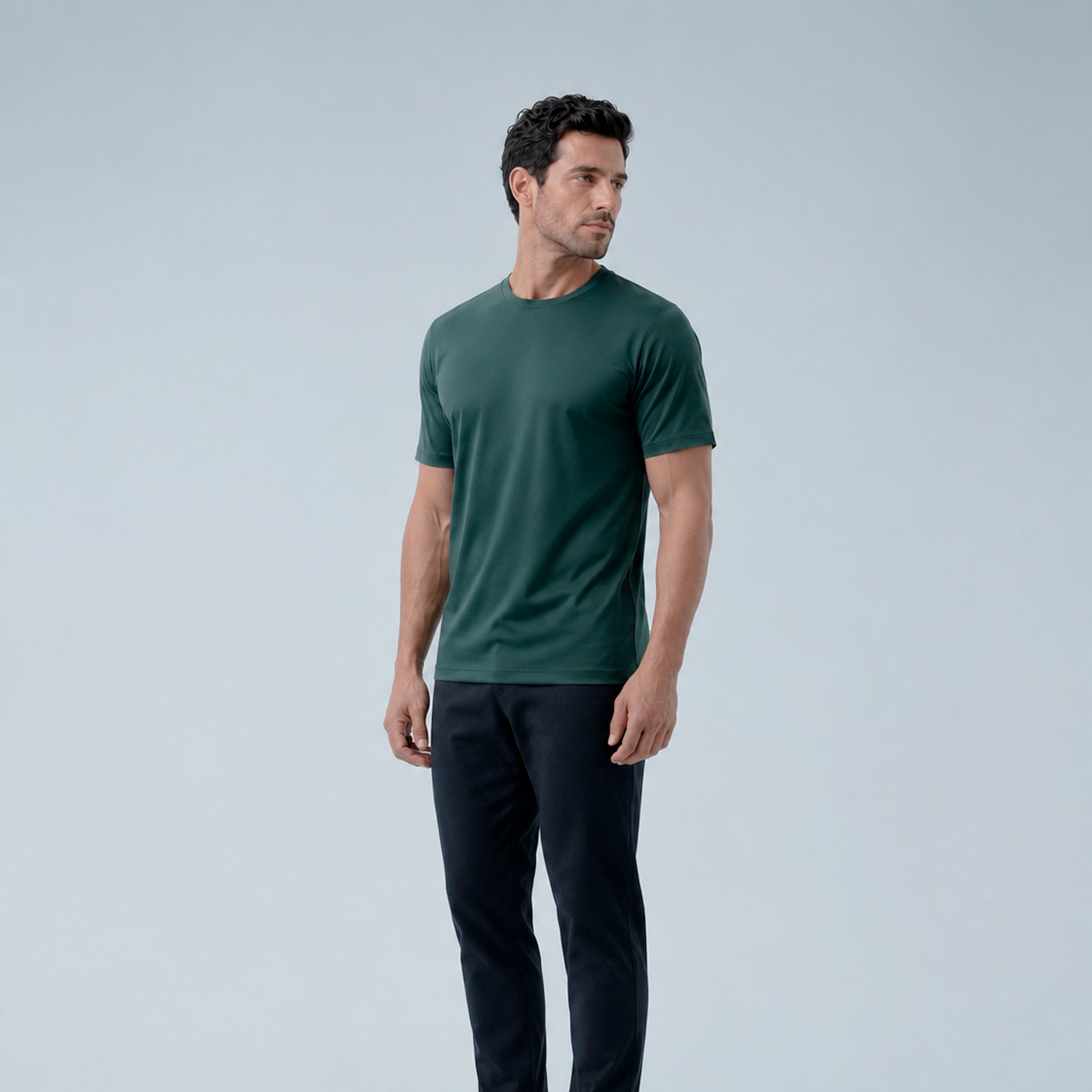 CAMISETA INTERLOQUE PIMA VERDE MUSGO